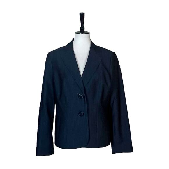 Jones Studio Blazer New Notch Lapel Double Button Charcoal Gray Women’s Size 12 - Picture 1 of 11